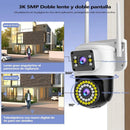 Cámara Wifi Exterior Doble Lente 6mp Ptz Ip66 Bluetooth 3k Blanco