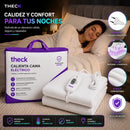 Calienta Cama Eléctrico Theck 1 Plaza 150x70 Cm 2 Niveles Blanco Yhk-1plz