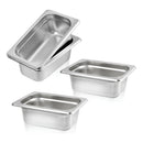 X2 Bandeja Deposito Gastronomico Acero Inox 26.5x16.5 1/4