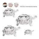 Pack De 4 Tortuga De Cristal Figura Decorativa Hogar  Transparente