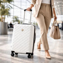 Maleta De Viaje Rígida Hongxiang Carry-on Cabina 20 Pulgadas Blanco