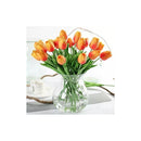 Ramo Tulipanes Artificiales Plástico Rojo X9 Eco & Deco
