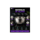 Bowl Acero Inoxidable Martillado Theck 23x14cm Multiuso Plateado