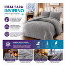Edredón 2 Plazas Acolchado Suave Incluye 2 Fundas Theck Negro