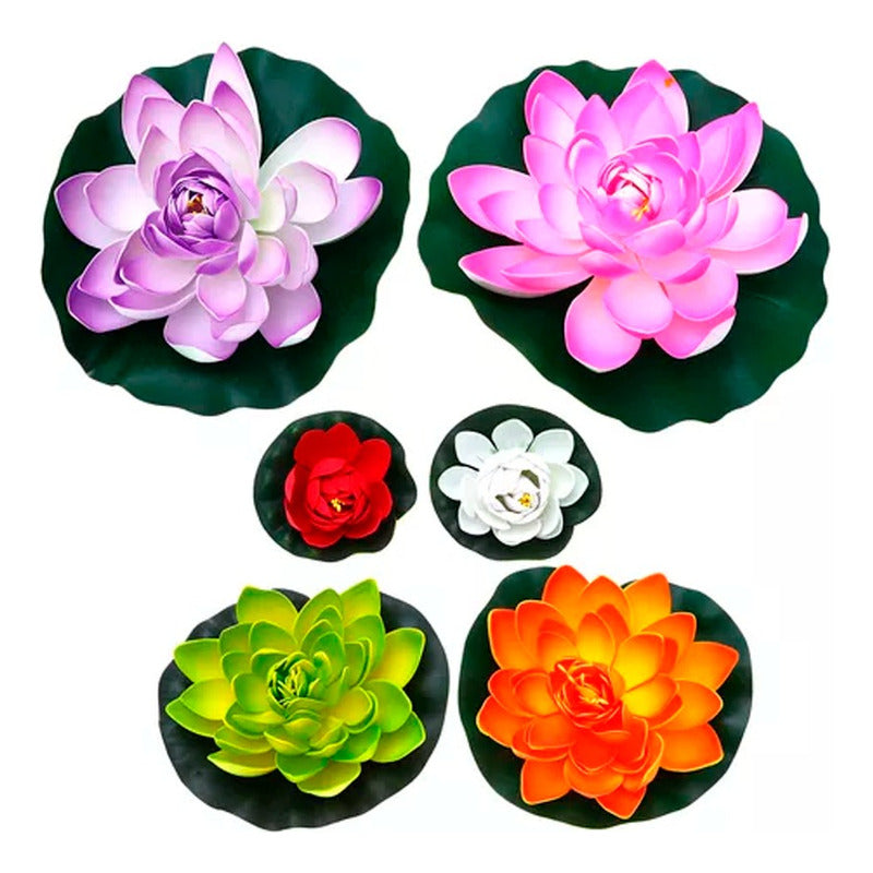 Flor De Loto Artificiales Loto Lirio Cojín Flotante