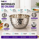 Bowl Acero Inoxidable Martillado Theck 27x17 Cocina Premium Plateado