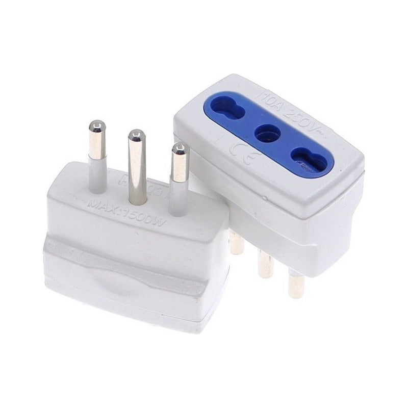 Adaptador Enchufe 10/16 Amper 250v Blanco