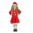 Traje Navideño Niña Rojo De Papá Noel Viejo Pascuero Santa