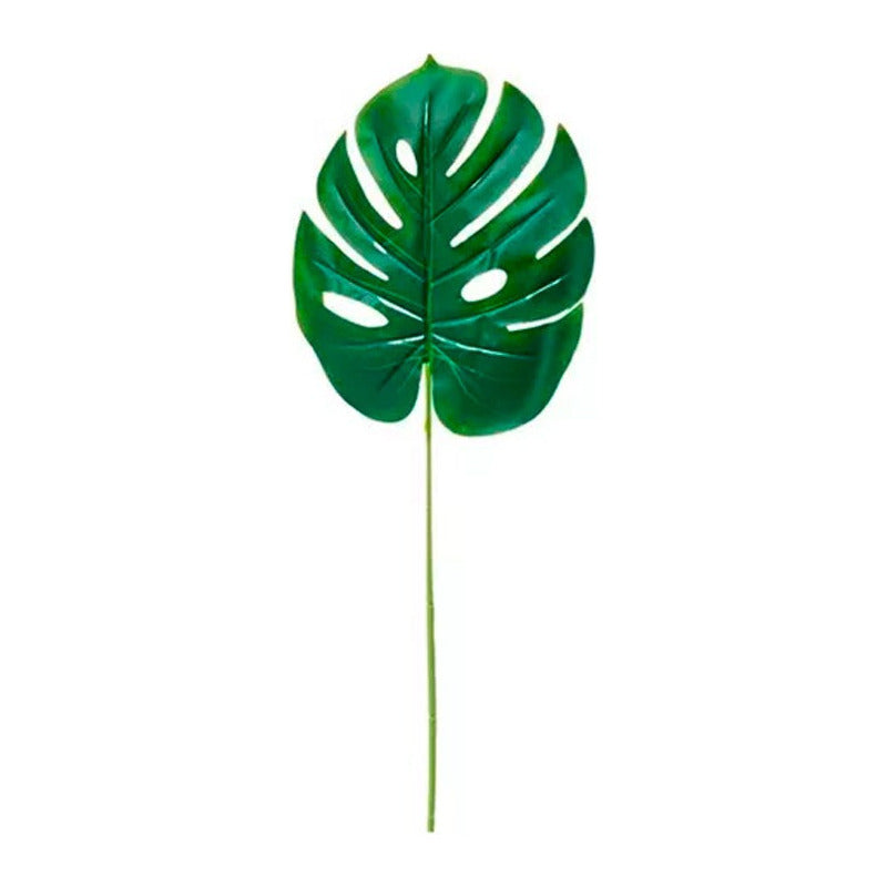 Pack 10 Hojas De Monstera Artificial Decoración