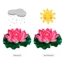 Pack 9 Flor De Loto Artificiales Loto Lirio Cojín Flotante