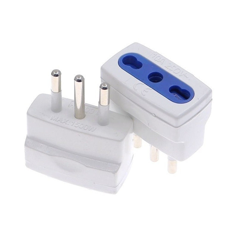 Adaptador Enchufe 10/16 Amper 250v Blanco