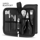 Set Profesional Manicure Pedicure 11 Piezas Estuche Negro