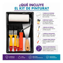 Kit Pintura 7 Piezas Rodillo Brochas Espátula Theck