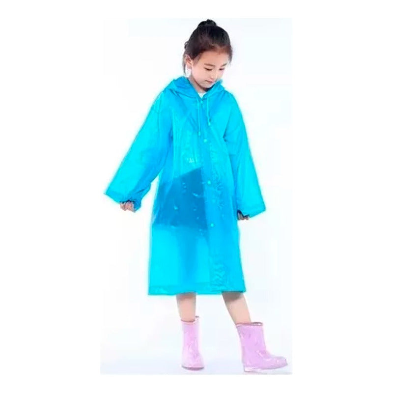 Capa Poncho Niño Impermeable Lluvia Viento Standar Gorro