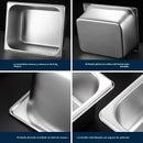 X4 Contenedor Cambro Deposito Gastronómico 17x11x6cm 1/9x6.5