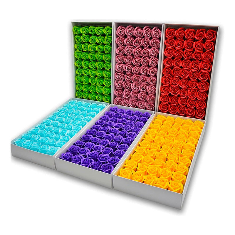 Pack 50 Und Rosas Artificiales A Base D Jabón Para Decorar