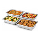 4 Bandejas Gastronómicas 1/2 32.5x26.5x6cm Theck Plateado