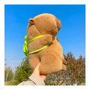Juguetes De Peluche De Capibara Y Mochilas Pequeñas Con Forma De Tortuga Marrón Claro