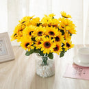 Girasol 22pcs Mini Girasol De Seda Artificial Flores  Amarillo