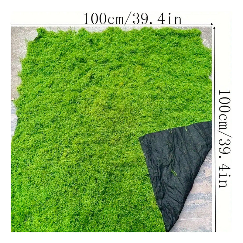 Musgo Artificial De Plantas Verde Musgo Sintético 1mt X 1mt