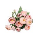 Ramo De Rosas Camelia Rosas De Te Artificial Flor