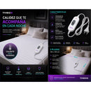 Calienta Cama Eléctrico Theck 2 Plazas 150x160 Cm 2 Niveles Blanco Thk-2plz