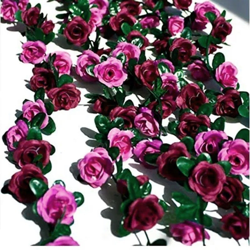 Rosas Artificiales Guirnalda Para Colgar Pack De 2