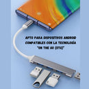 Adaptador Hub Usb Tipo C 4 Puertos Compatible Con Laptop