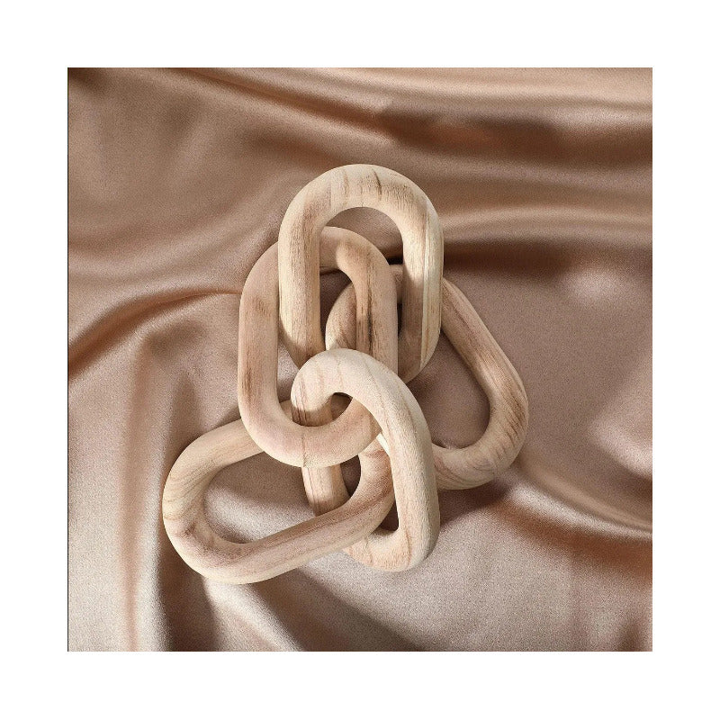 Cadena De Madera Figura Decorativa Hogar Eslabones De Madera