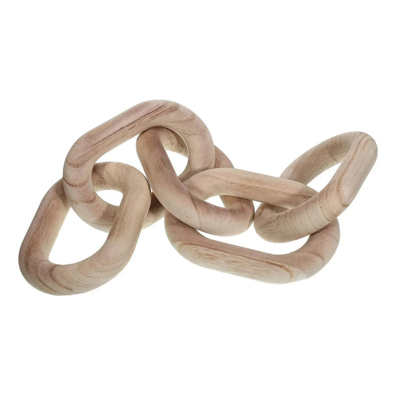 Cadena De Madera Figura Decorativa Hogar Eslabones De Madera
