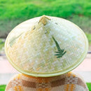 Sombrero Gorro Tradicional De Bambu Chino Dragon Guerrero Beige Unica
