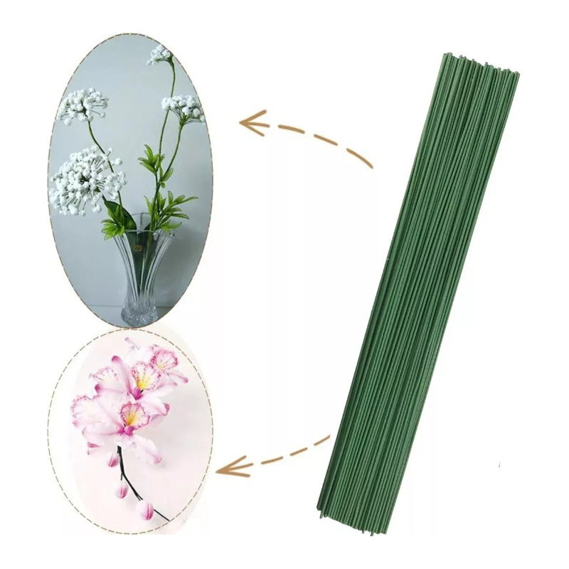 Pack 70 Tallos Sin Hojas Para Flores Artificiales Bricolage
