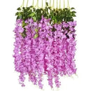 Pack De 12 Colgantes De Flores Artificiales Guirnaldas Lila