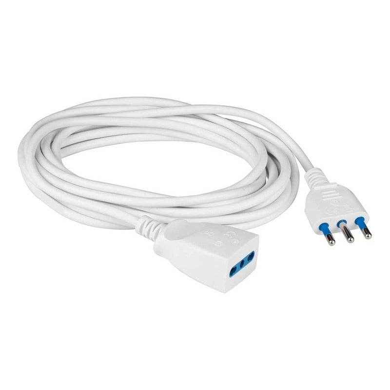 Alargador 5 Metros Blanco Extensión Electrica Un Terminal