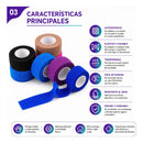 Set 20 Vendas Autoadhesivas Theck 2.5cm X 4.5m Elásticas Surtido