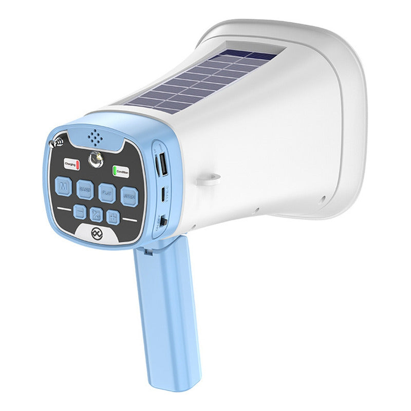 Altavoz De Megáfono Solar Portátil Inalámbrico Bt Alarma