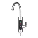 Llave Grifo Agua Caliente Eléctrico Para Lavaplatos Color Pl Acabado Brillante Color Plateado