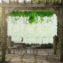 Pack De 12 Colgantes De Flores Artificiales Guirnaldas Blanco