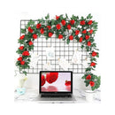 Rosas Rojas Enredadera Flores Decoración Artificial  Rojo