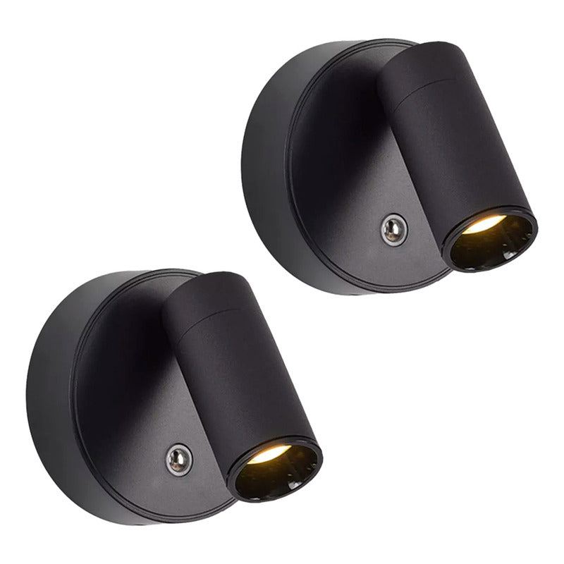 X2 Lámpara De Pared Para Dormitorio, Foco Magnético, 3 Modos