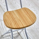 Silla Taburete Simil Madera Plegable 70x34cm Laqueado Marrón Multicolor