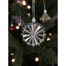 Pack 6 Adornos Navideños Plateados Estrella 7 Cm Geometrica