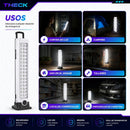 Lampara Emergencia Theck 60 Led Recargable 2x1200mah 220v Blanco