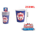 Pack 10 Vasos Cartón Desechables Dieciochero Fiestas Patrias Azar