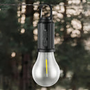 X4 Lampara Solar Usb Camping Ampolleta Led Recargable Negro