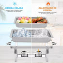 Chafer Buffet Banquete Rectangular 12lts Acero Inoxidable