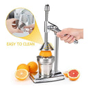 Prensa Exprimidor Cítricos Manual Theck Acero Inoxidable Gris