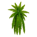 Helecho Colgante Flor Artificial Vara Frondosa Colgante Verde