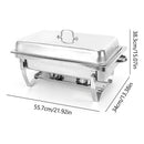 Chafer Buffet Banquete Rectangular 12lts Acero Inoxidable