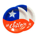Pack 10 Platos Desechable Chile Fiestas Patrias Dieciochero